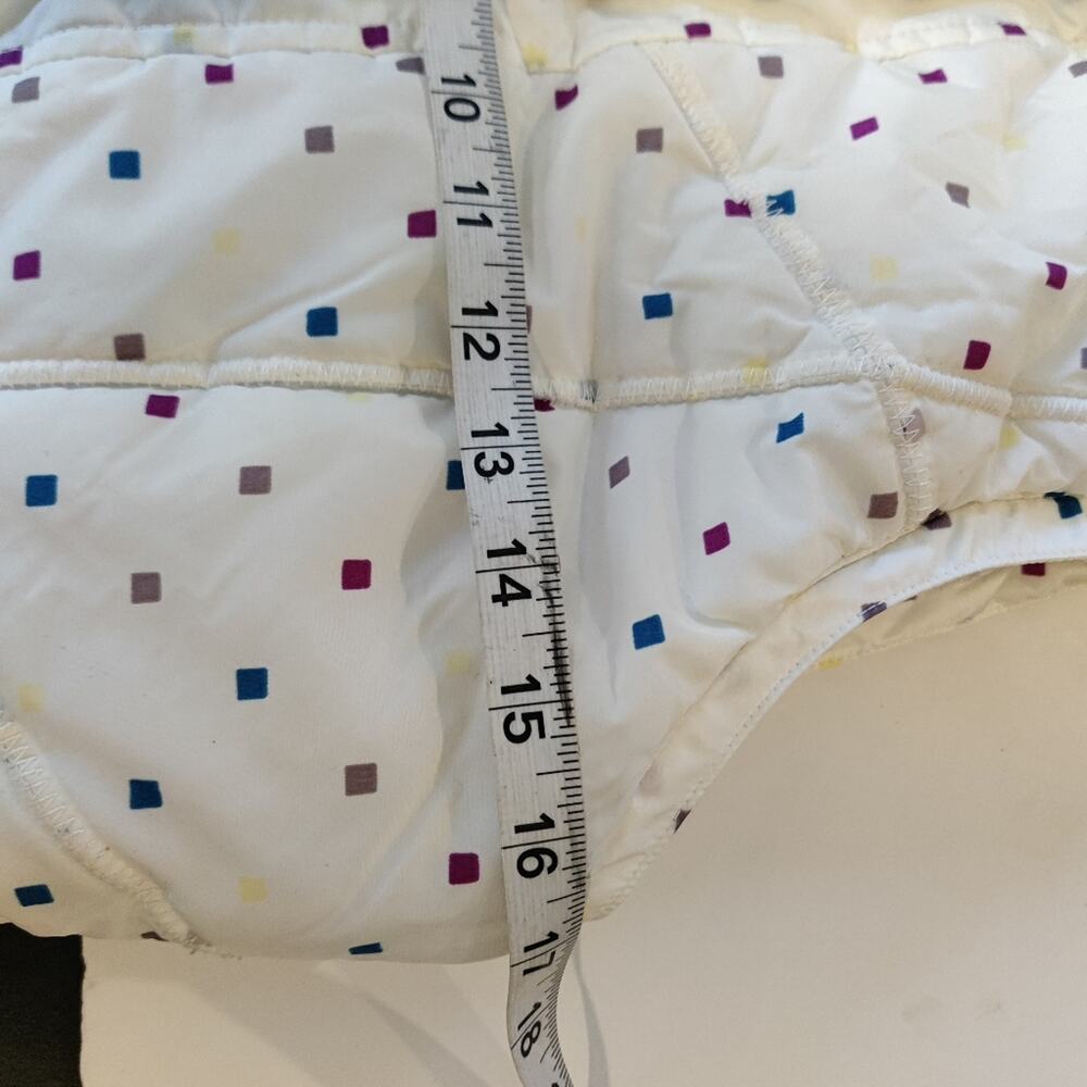 Burton Dryride White Square Polka Dot Print Insulated Puffer Vest Size XS - Picture 13 of 16